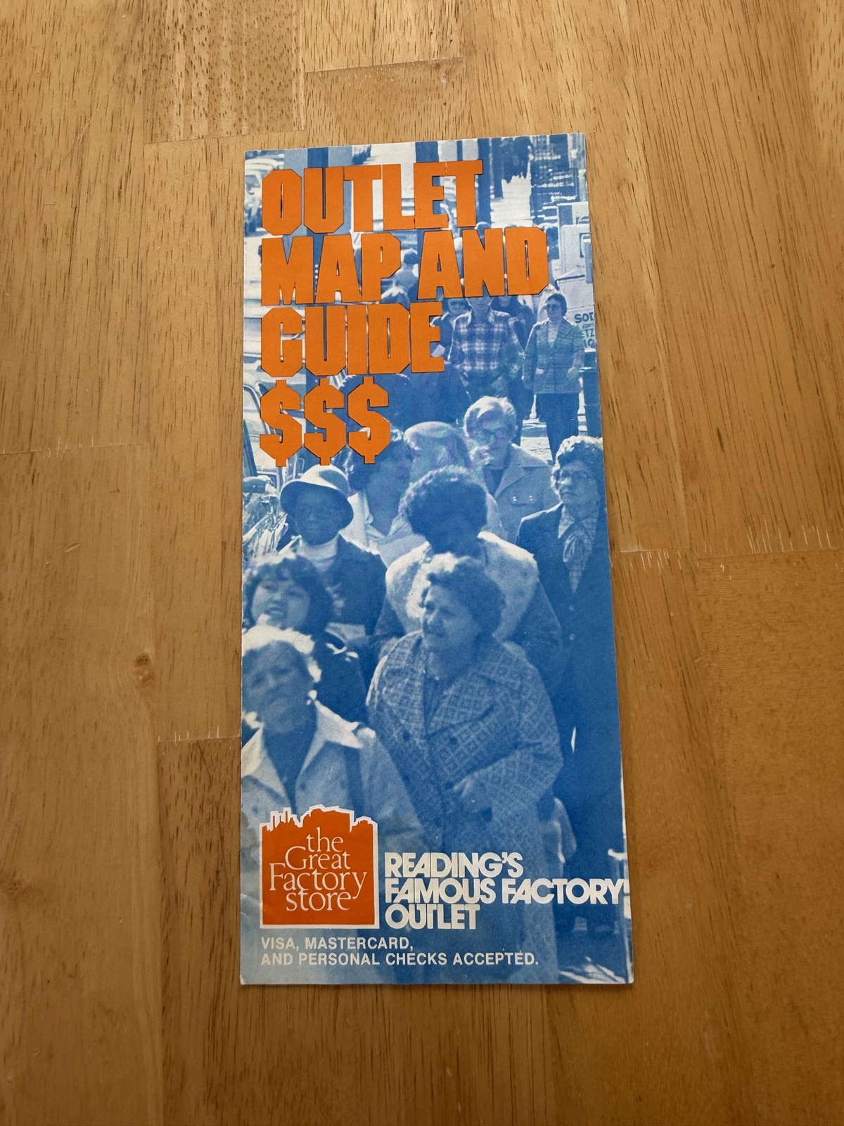 Vintage Great Factory Store Readings Outlet Mall Map Guide Folded Brochure