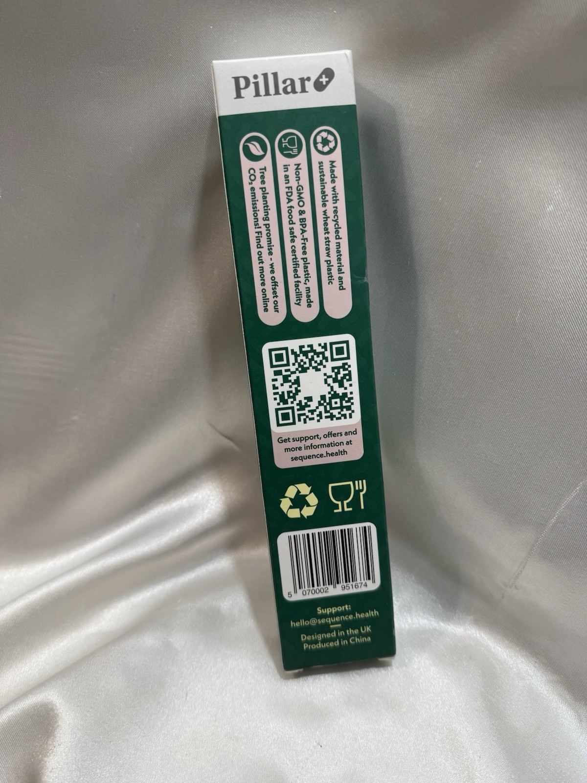 PILLAR XL 7-Day Pill Organizer Eco-Friendly Biodegradable