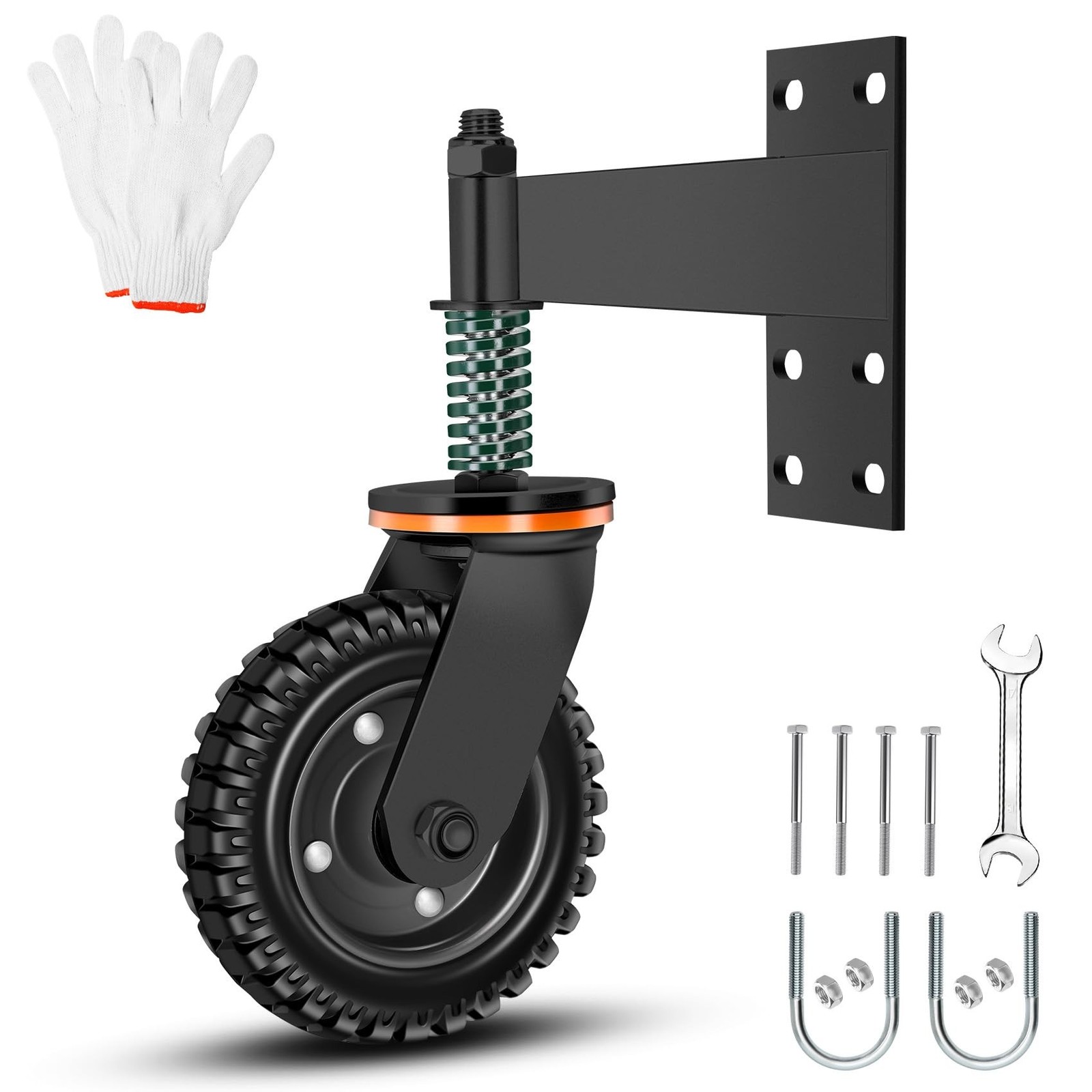 6 Inch Heavy Duty Fence Gate Wheel - 500lb Capacity for Metal Tube Gates with...