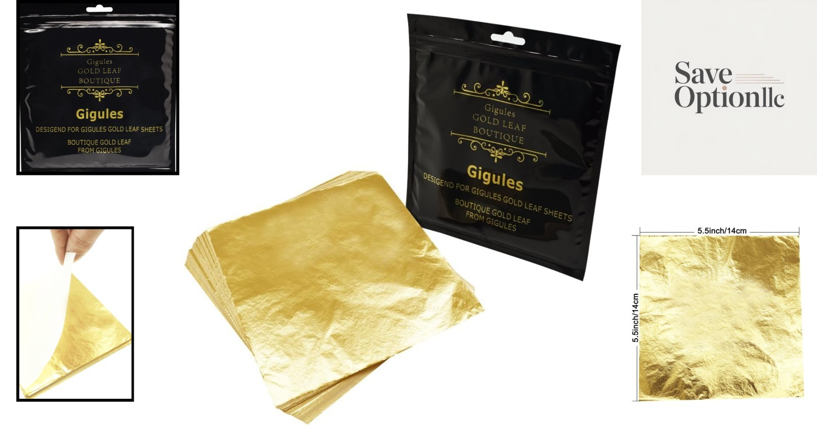 High-Quality Imitation Gold Leaf Sheets - 100 Pcs for Creative Decor 5.5''