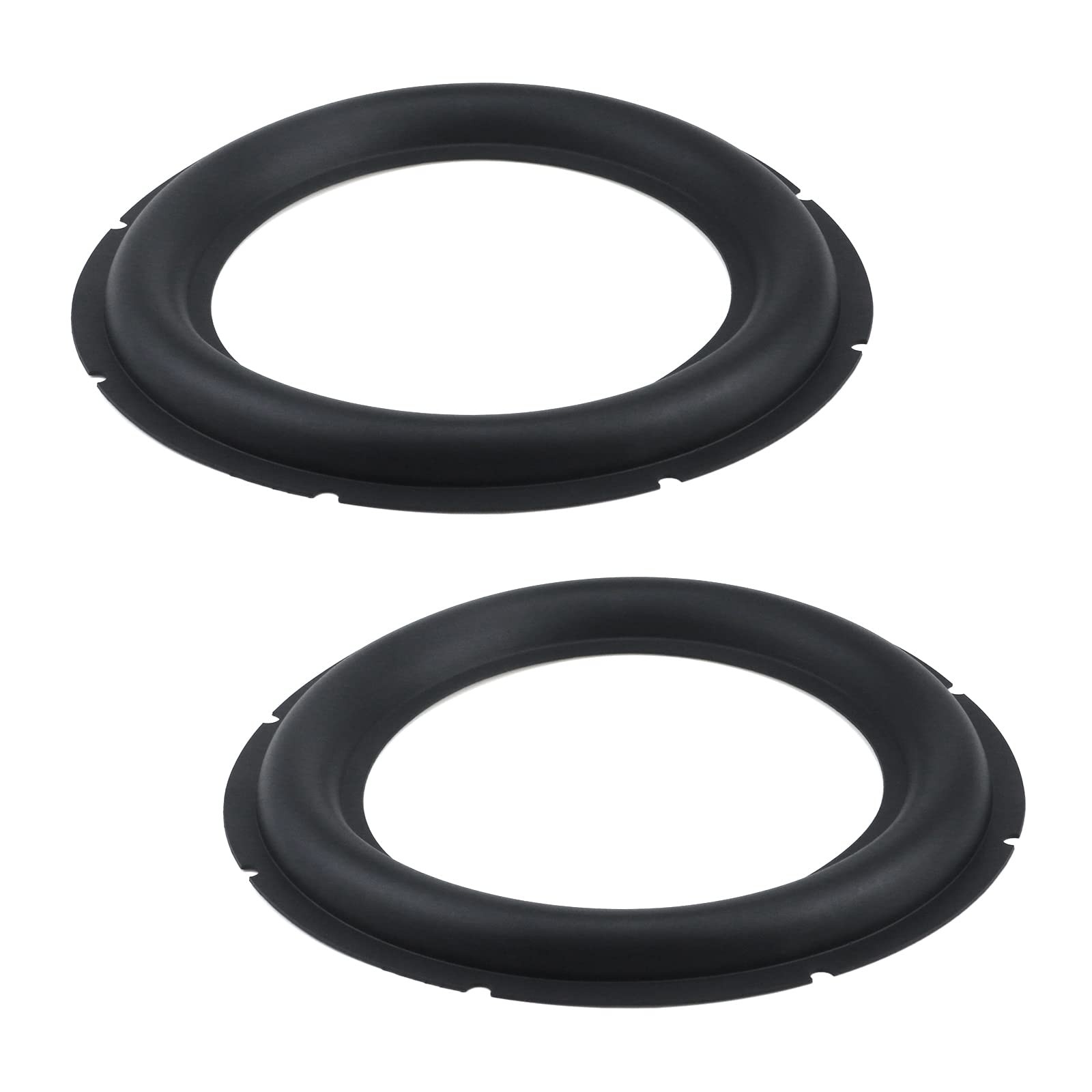 Dnyta 2 Pcs 10" Perforated Rubber Speaker Foam Edge Surround 10 inch, Black