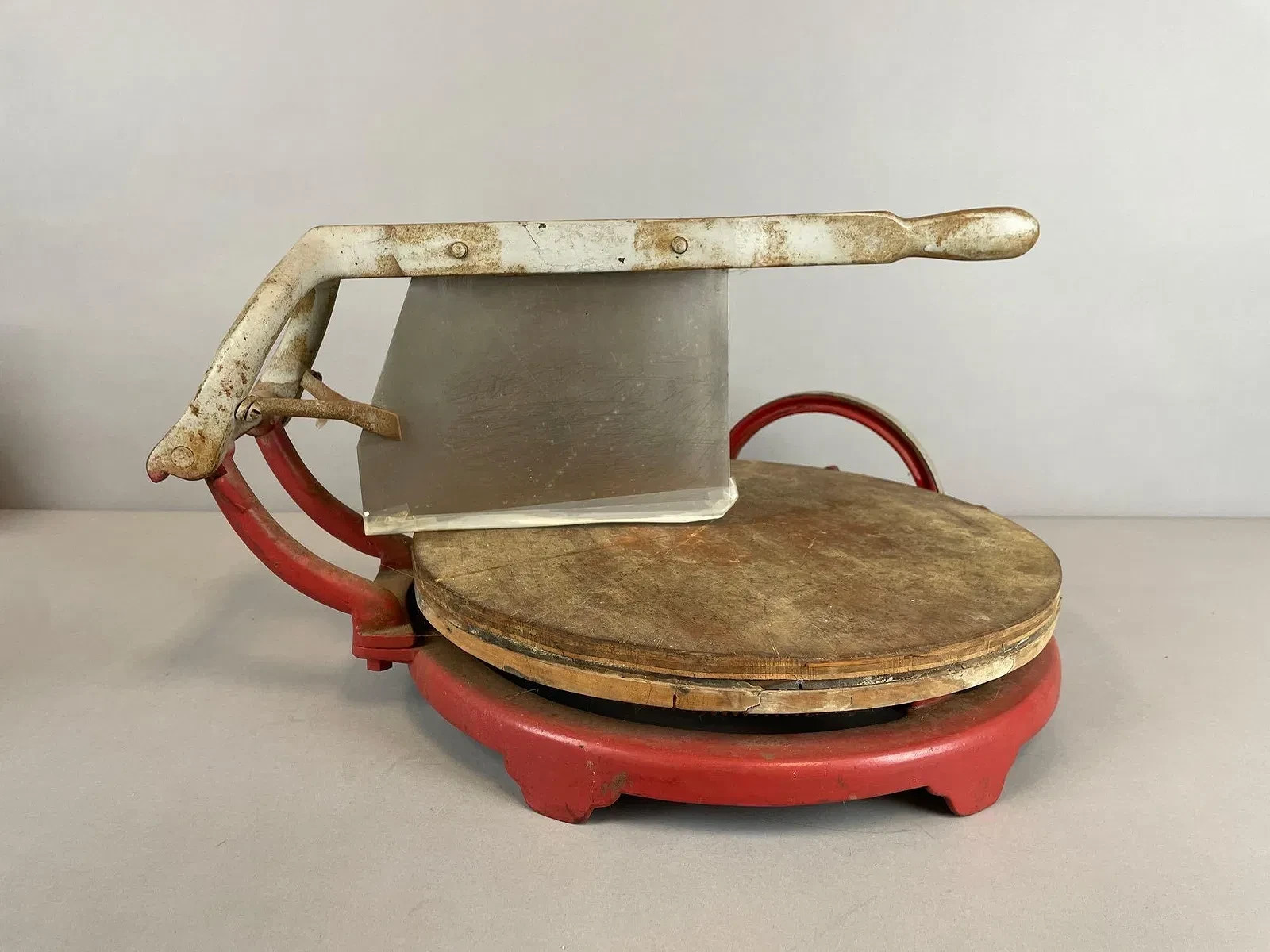 Antique Cast Iron Computing Cheese Cutter kitchen cooking wine farmhouse X1