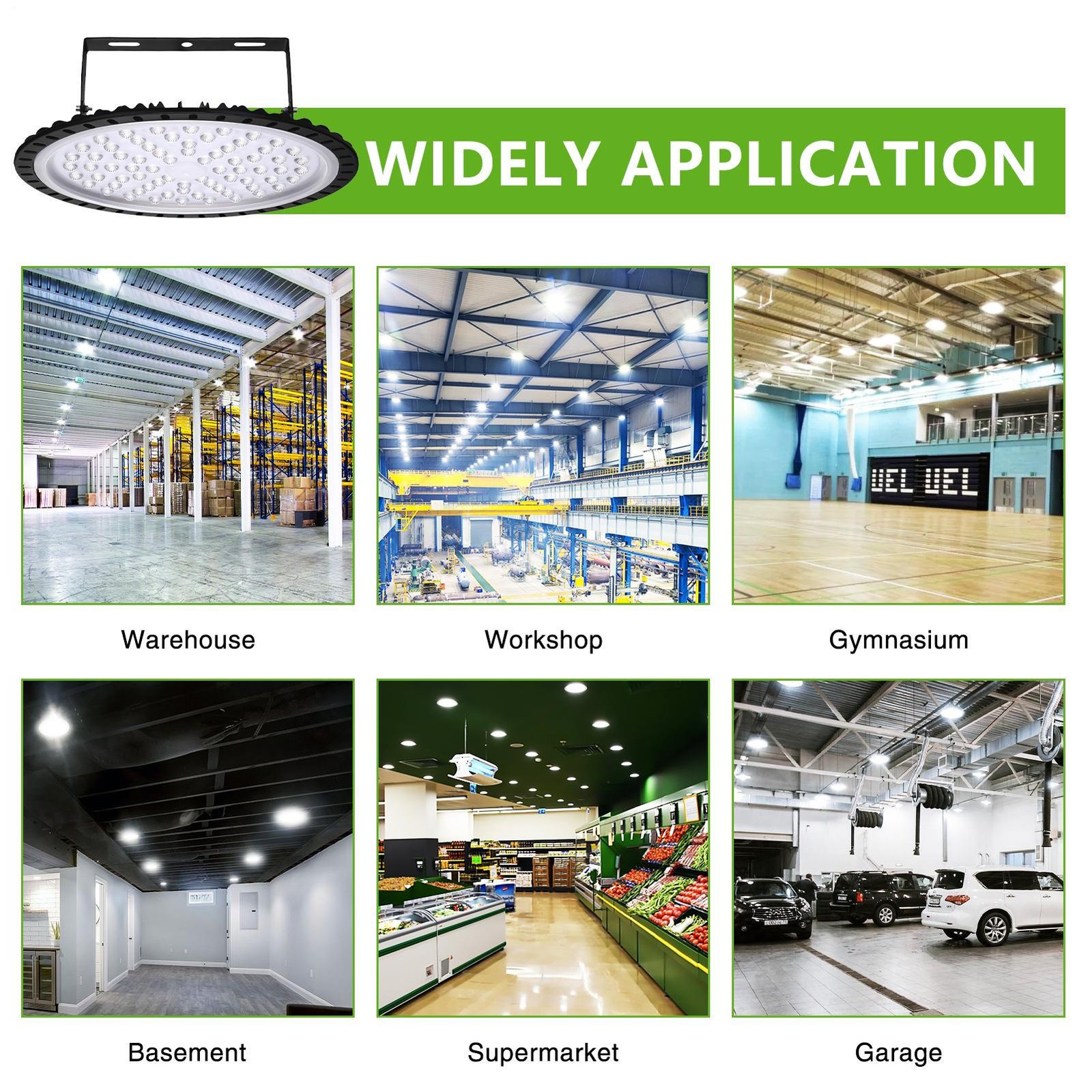 4X300W UFO LED High Bay Light Shop Lights Warehouse Commercial Lighting Lamp