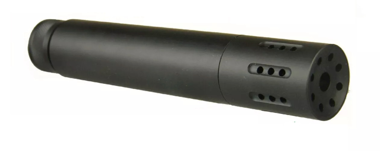 9mm Aluminum 1/2X28 Slip Over Linear Comp Tube + Muzzle Brake/Protector