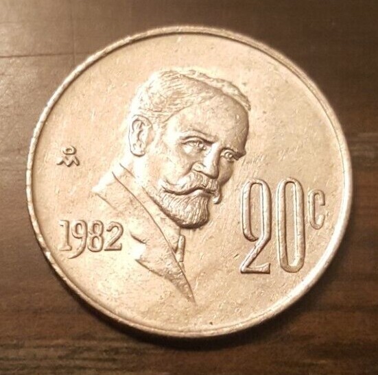 20 Centavos 1982 - Francisco I. Madero Mexico Nice Coin!!!