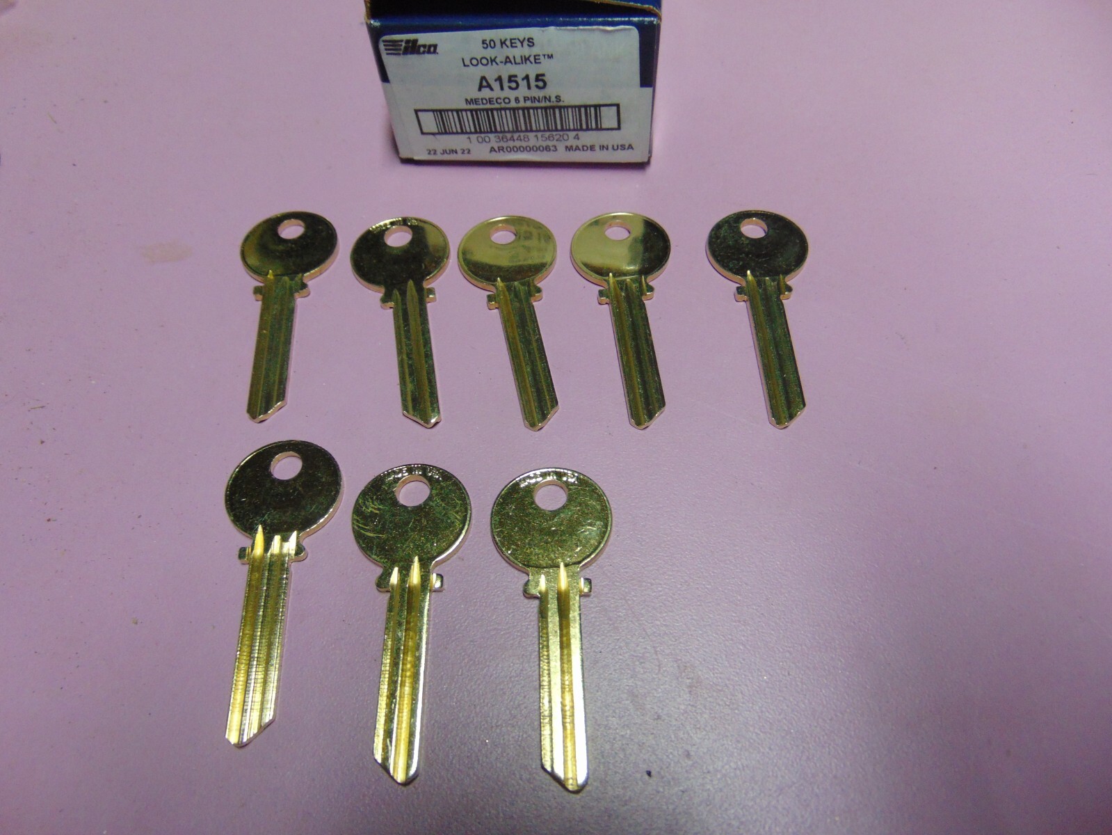 8 KEYS   MEDECO A1515 6 PIN KEYS BLANKS UNCUT       LOCKSMITH