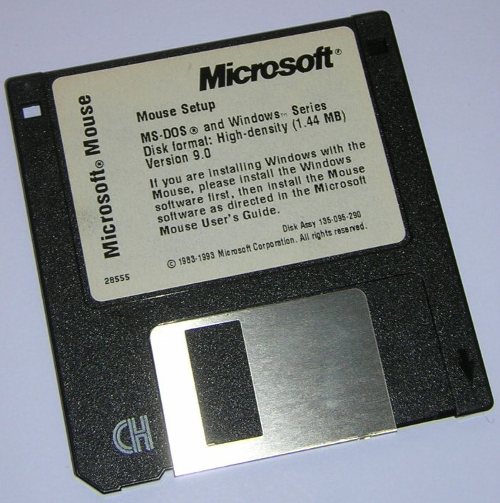Microsoft Mouse Driver Installation 3.5" Floppy Diskette DOS/Windows 3.x (1993)