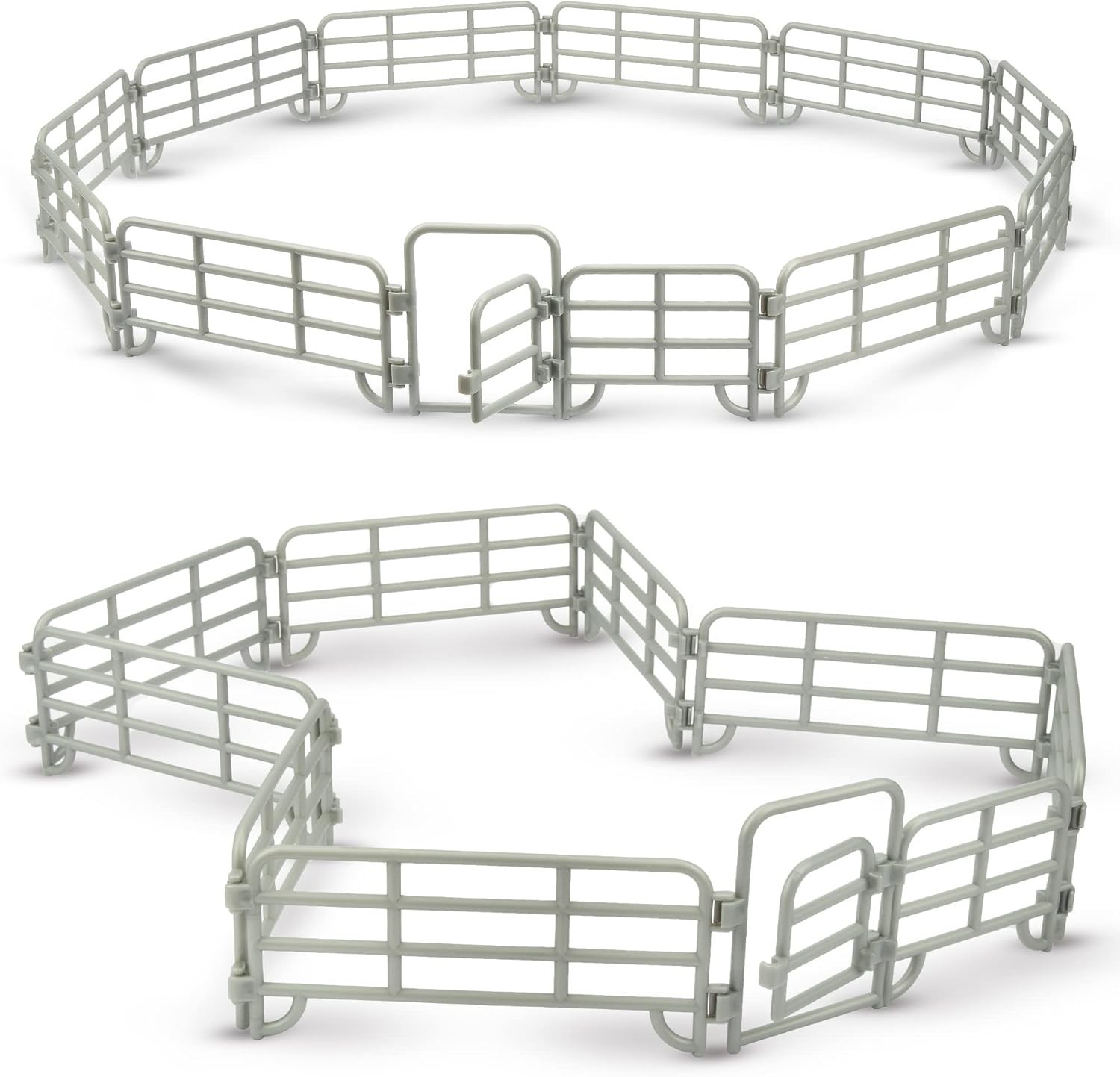 20PCS Corral Fencing Playset with Gates for Barn Farm Animal Toys