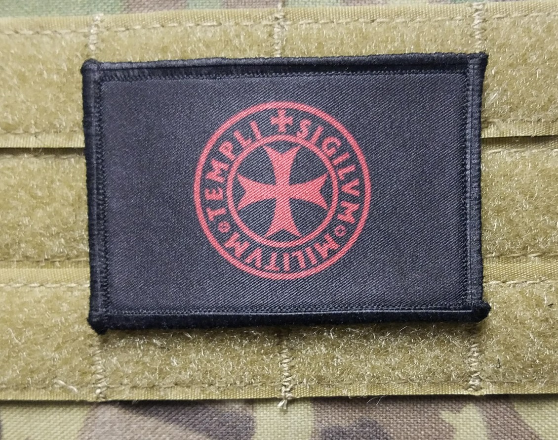 Templar Knight Symbol Tactical Military Hook Backed Patch Crusader
