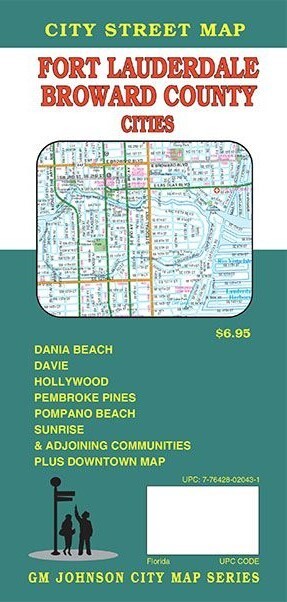 City Street Map of Fort Lauderdale, Broward County Cities, Florida, by GMJ Maps