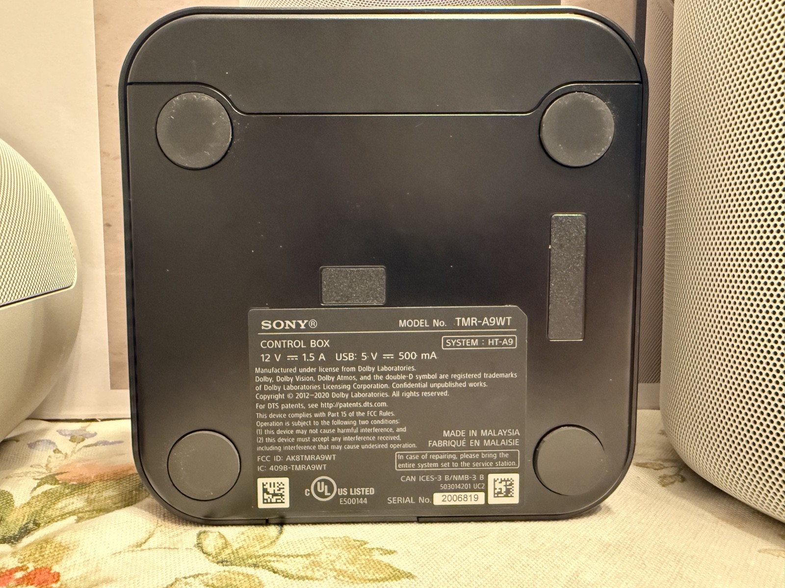 Sony HT-A9 home theater system - used/not working
