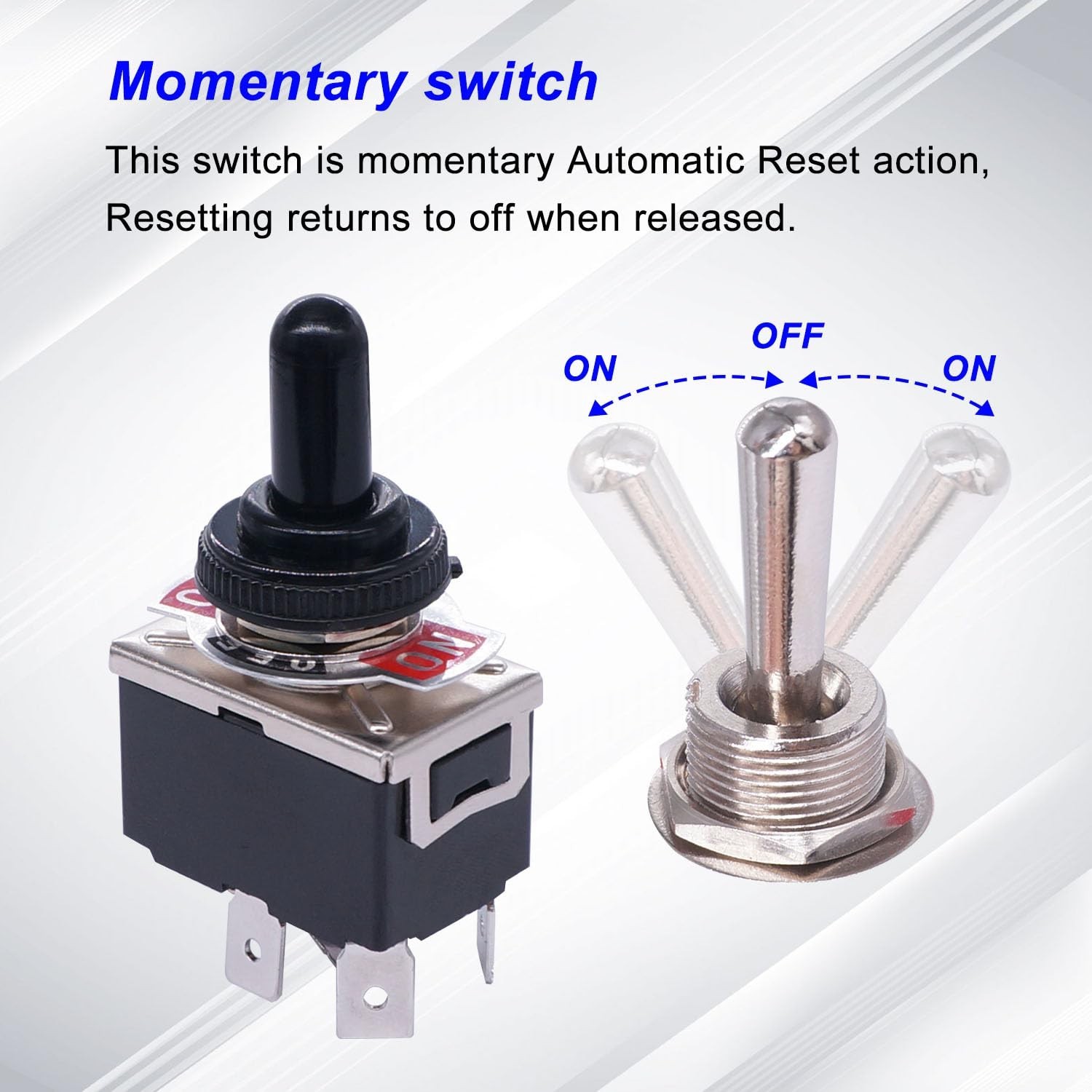 weideer Momentary Reverse Polarity Switch 12V 30A Motor Control RV Jack Switc...