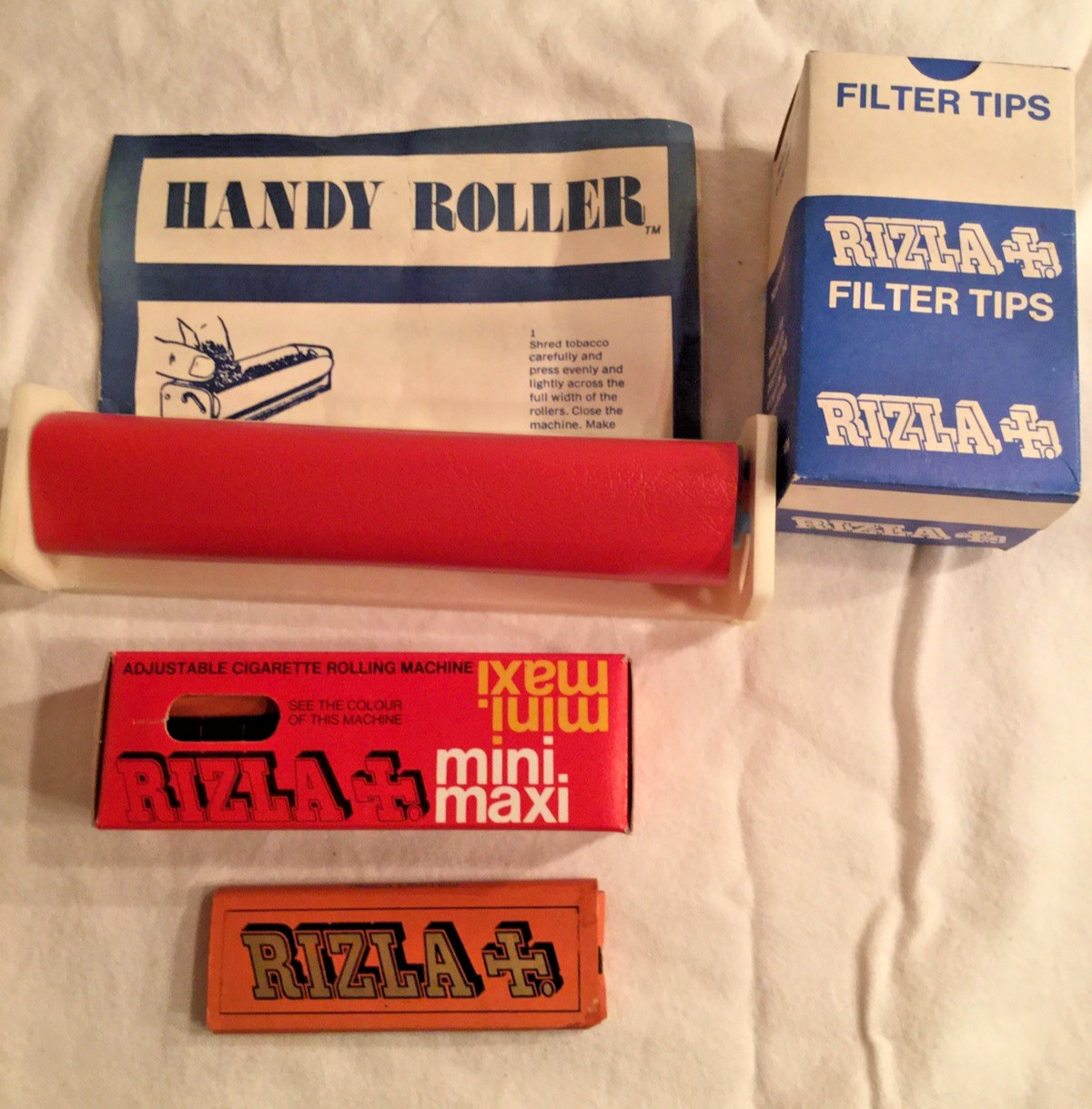 Vtg Unused Rizla Limted Mini Maxi Roller, Handy Roller, Filters and Rizla Red