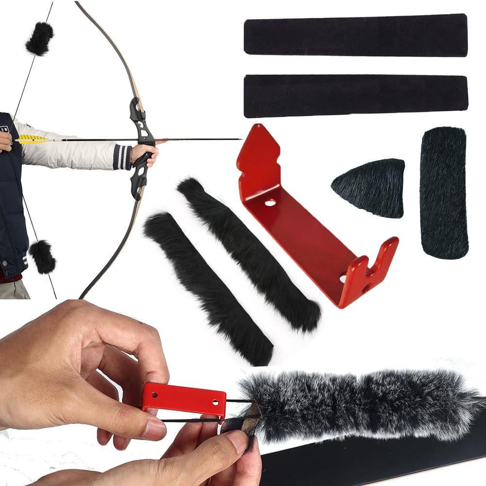 Recurve Bow String Silencer Dampeners Kit Arrow Rest Limb Silencer Strip Longbow