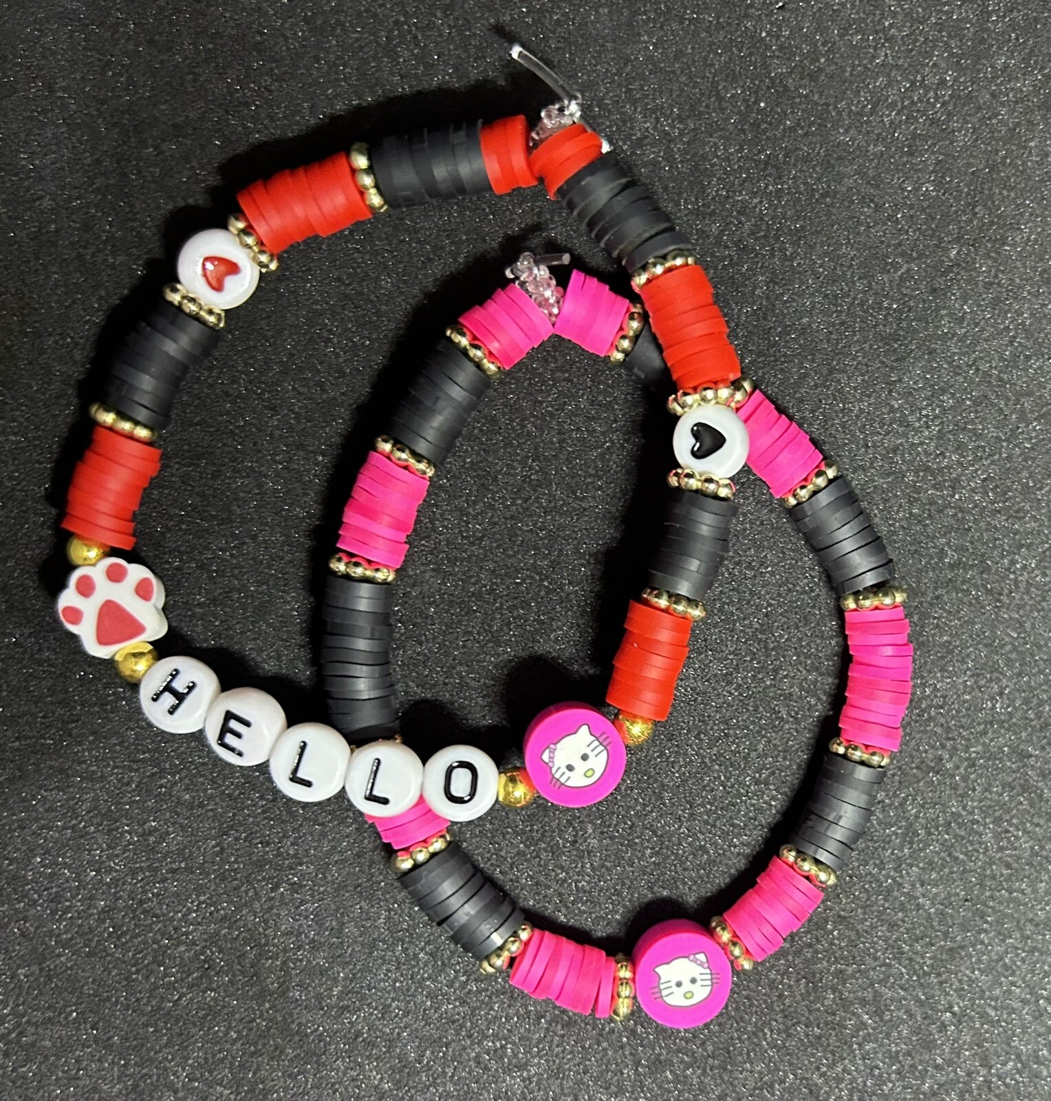 Hello Kitty (Letter) Heishi Bracelet
