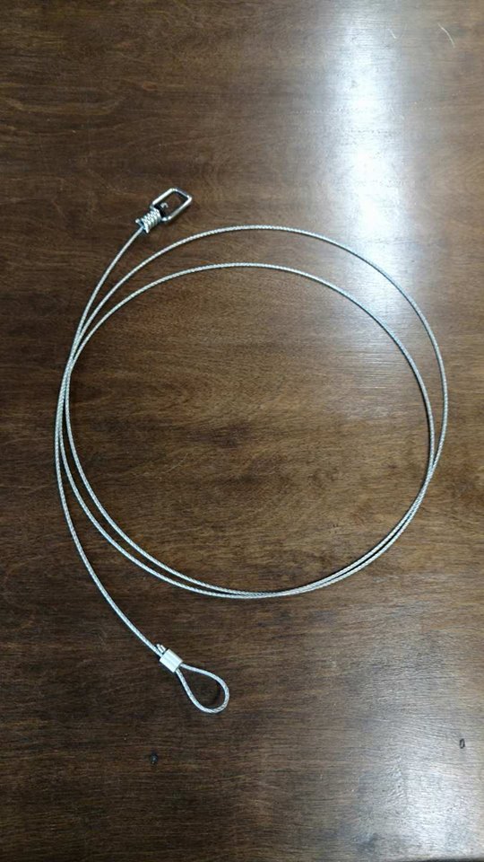 1 dozen 8' snare extension's, 7x7 cable 3/32 Southern Snares & Supply