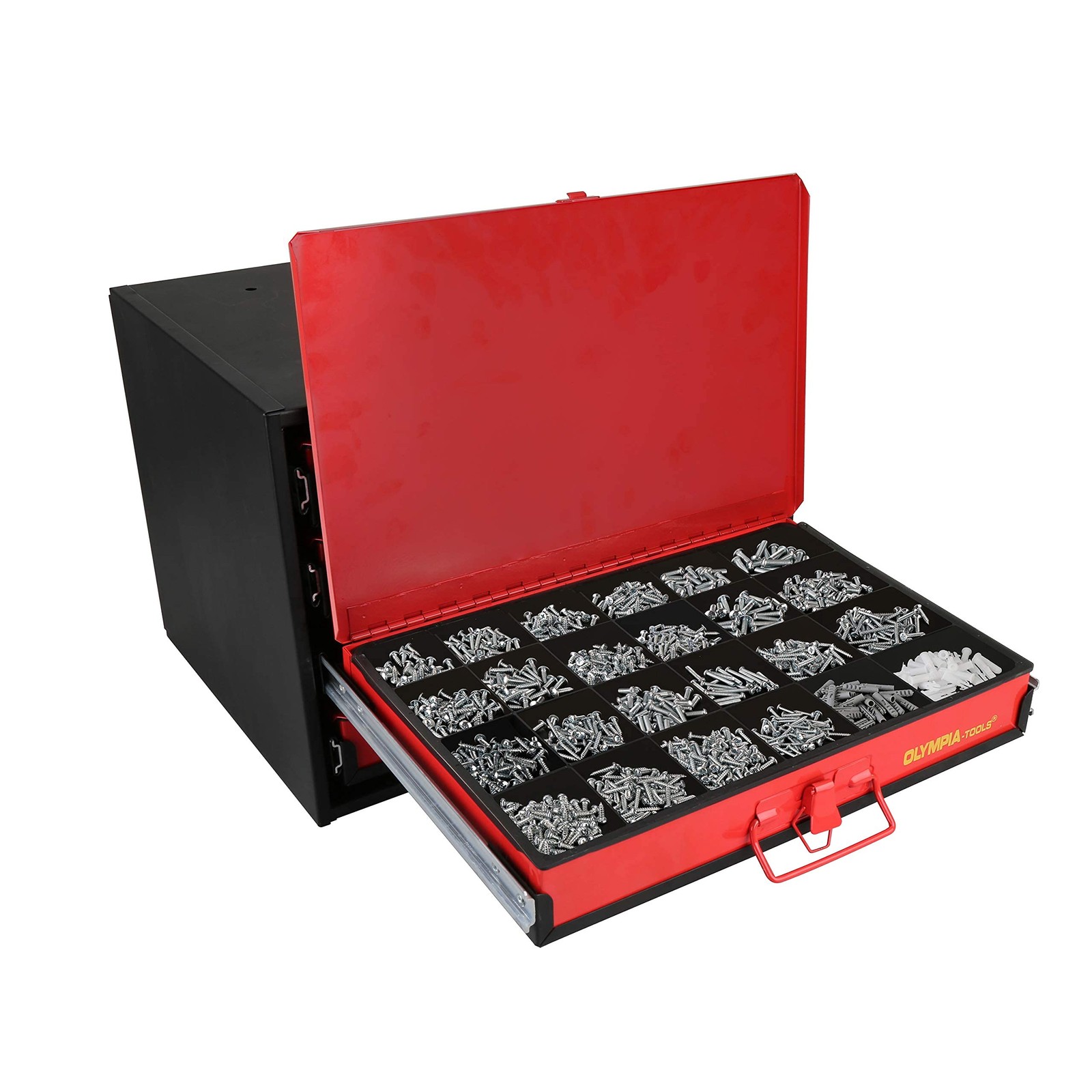 90-806 4-Drawer Hardware Organizer includes 2500-pieces Small Hardware, black...