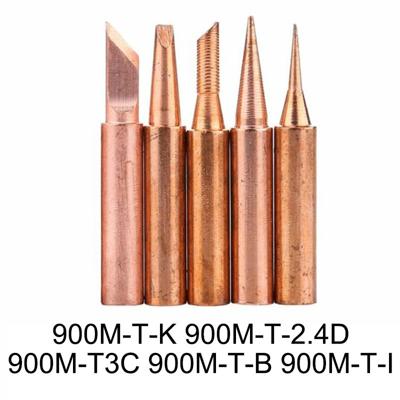 Workshop Lead-free 5pcs Soldering Tips 900M-T Iron Welding Equipment Tool Set