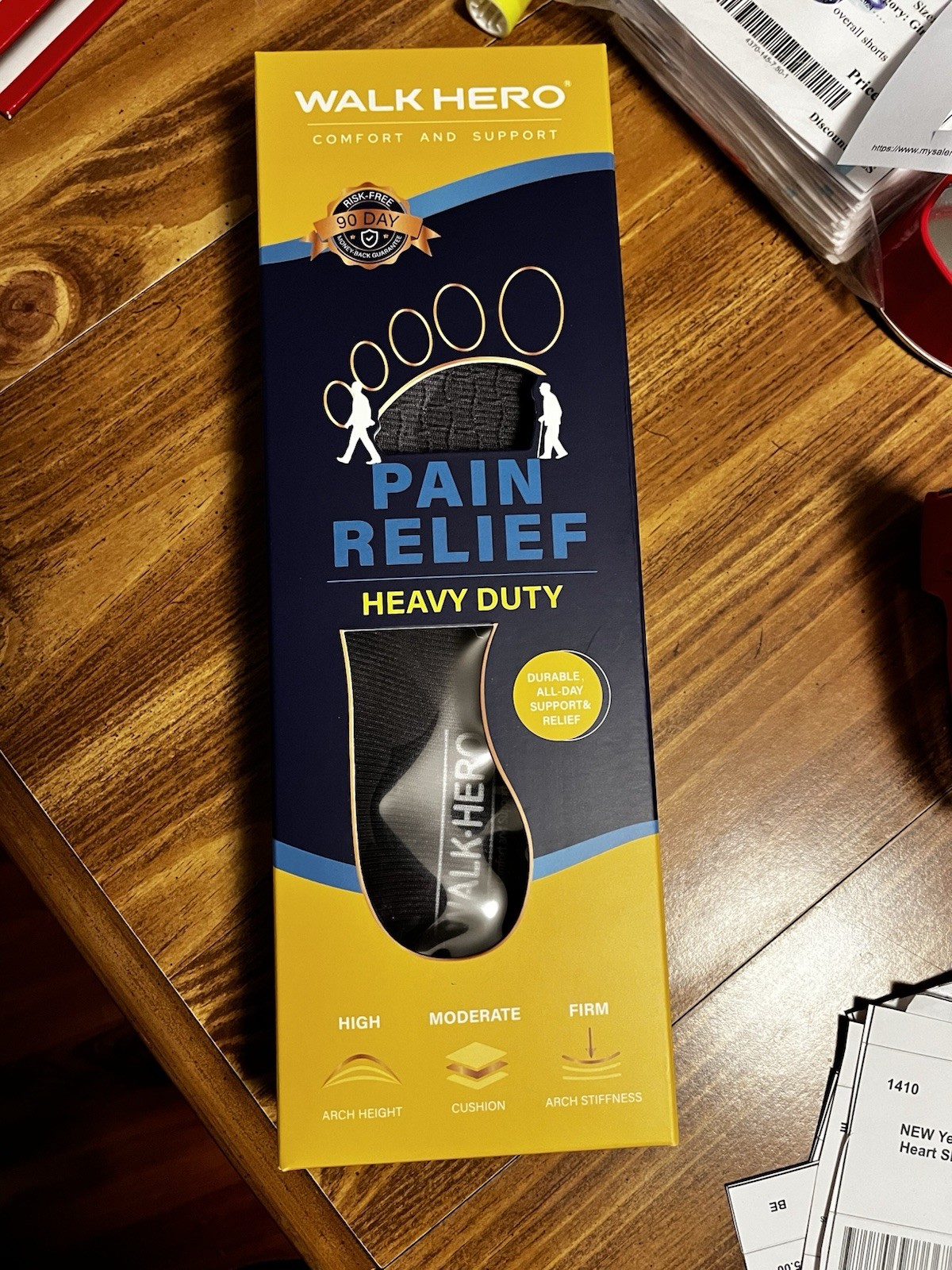 Walkhero Plantar Fasciitis Pain Relief Insoles High Arch Support Mens 11 To 13