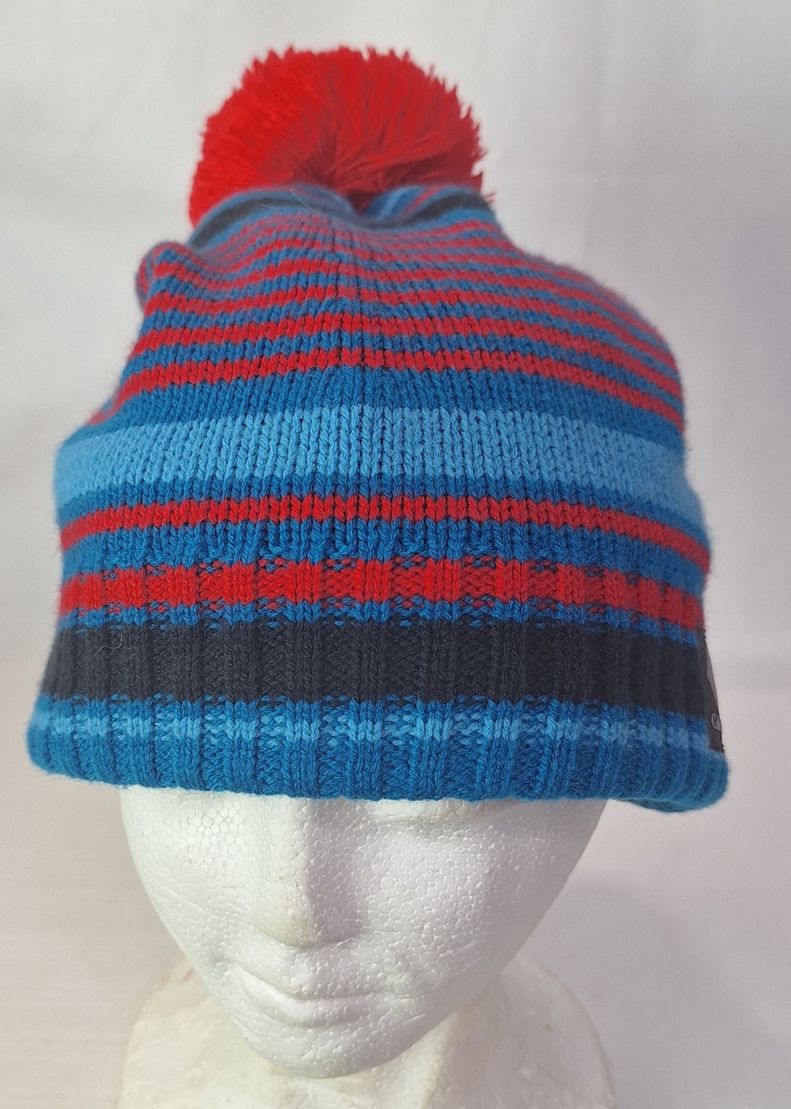 Columbia Blue & Red Pom Thermal Beanie Unisex OS