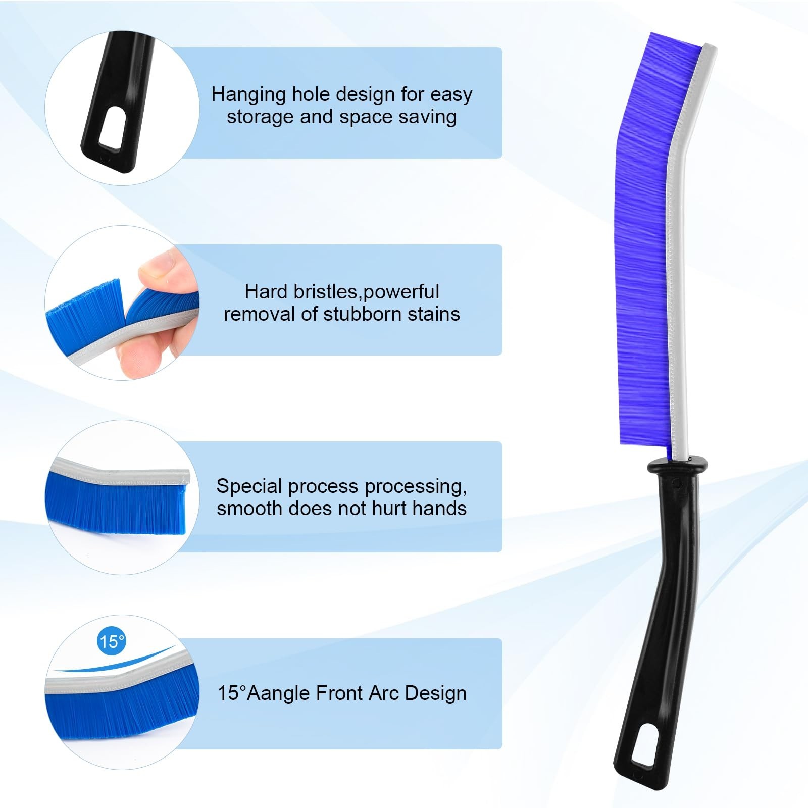 13PCS Crevice Cleaning Brush Set,Multifunctional Hard Bristle Crevice Cleanin...