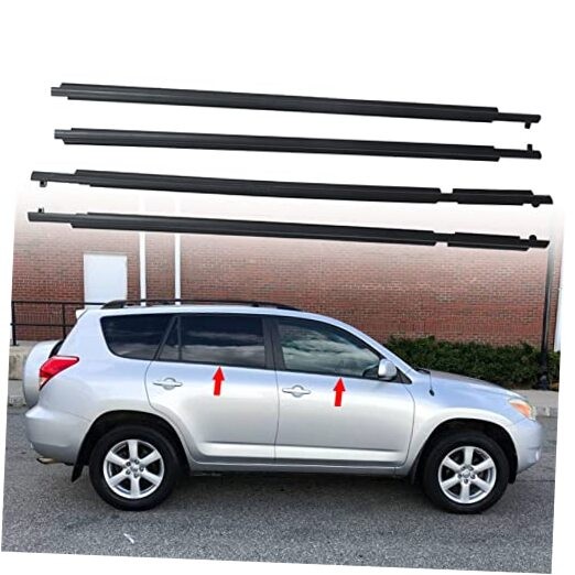4pcs Weatherstrip Window Seal Car Window Moulding Trim Replacement for 2006