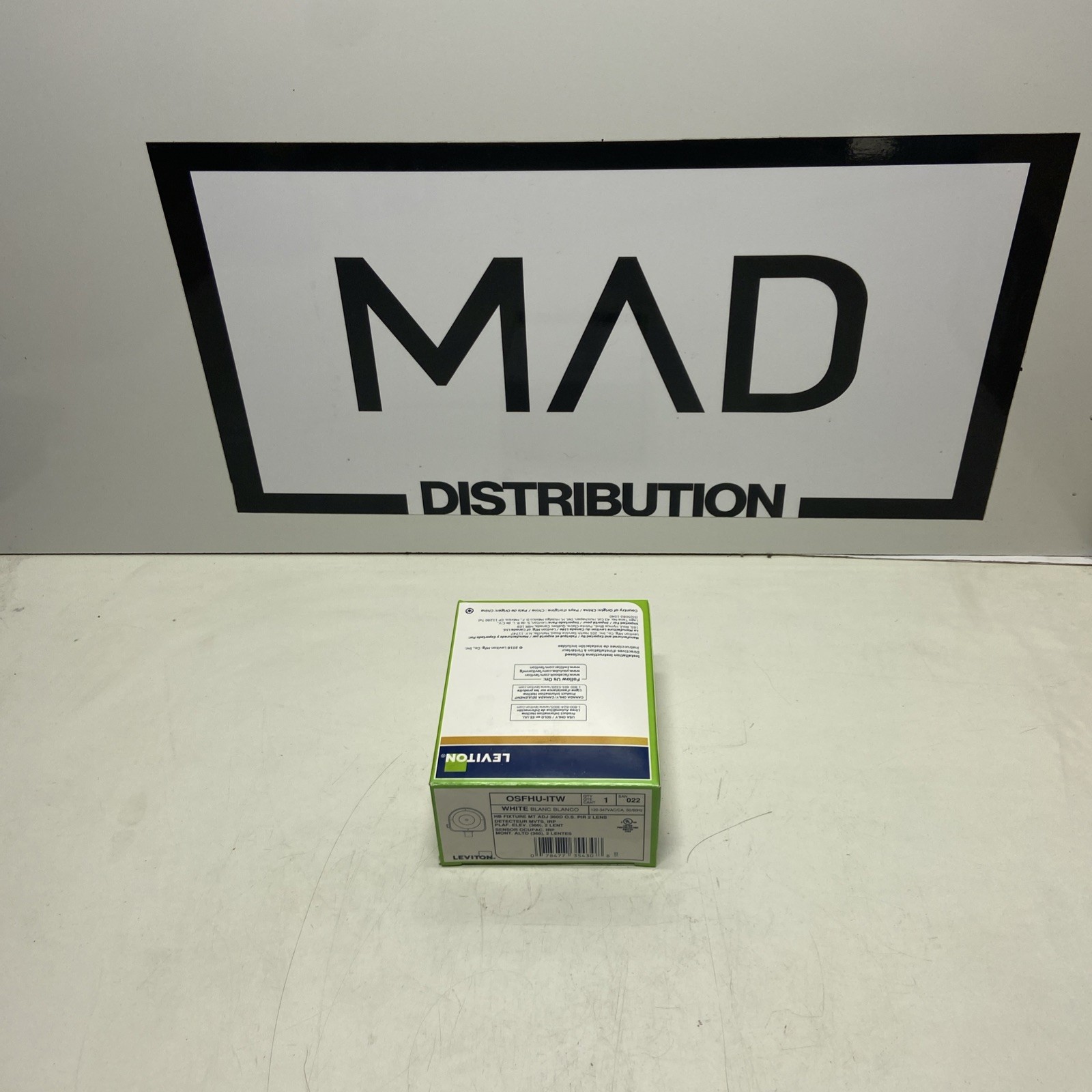 LEVITON High Bay Occupancy Sensor, 120-347 VAC/CA OEM Part # OSFHU-ITW - White