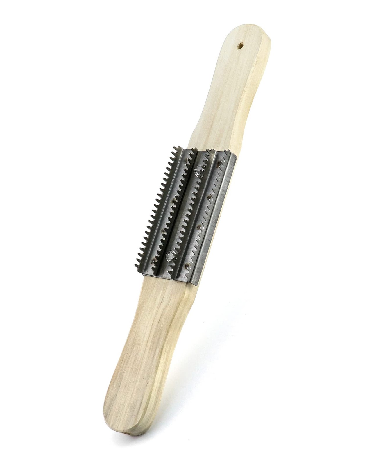 QWORK Buffing Wheel Rake, 15" Polishing Rake with Wooden Handle and...