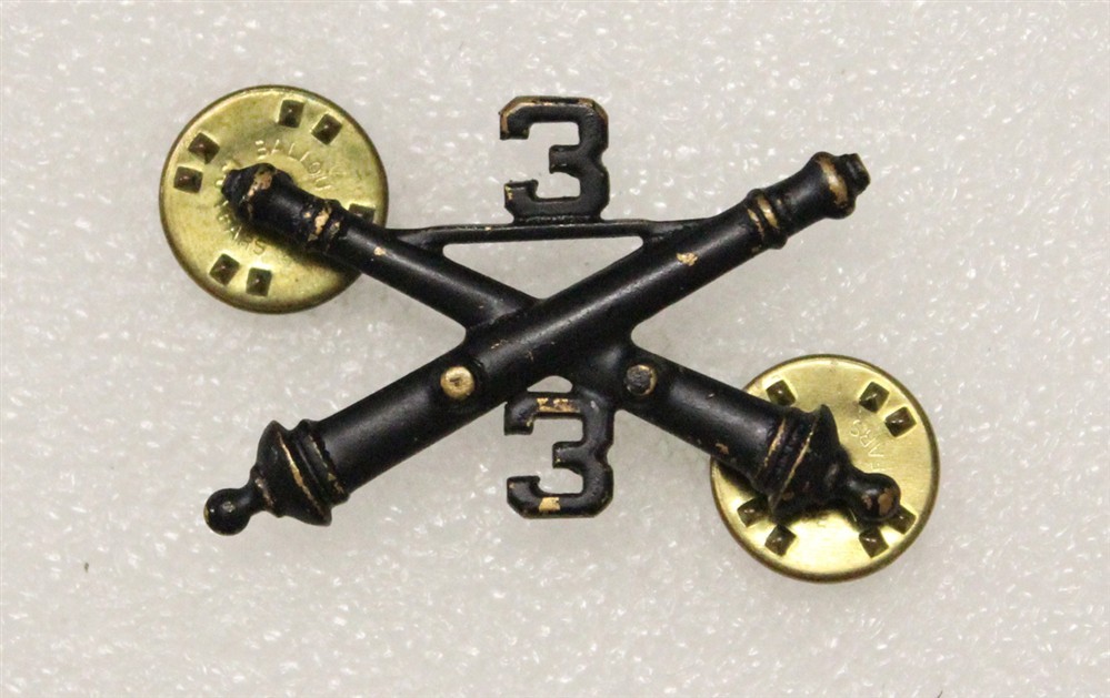 3rd Battalion, 3rd Artillery - Army Officer's Collar Pin: VN, subdued, nhm