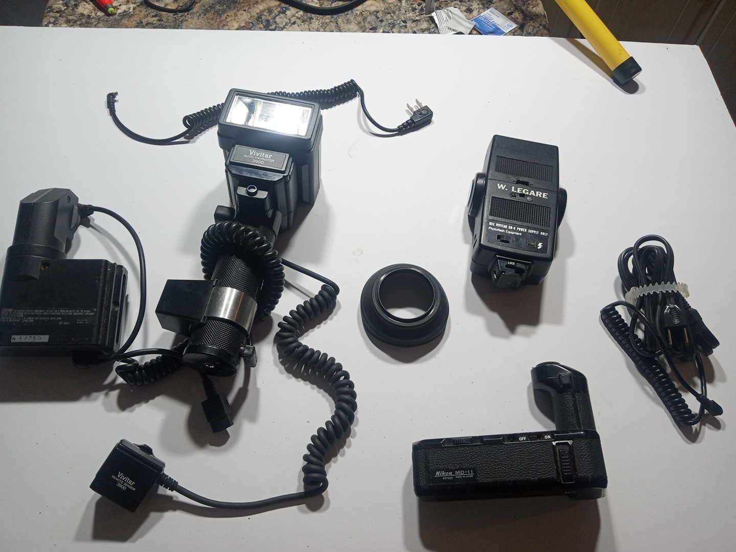 Lot Of Assorted Camera Parts Nikon ,Vivitar ,W.Legare Untested Sold As Parts