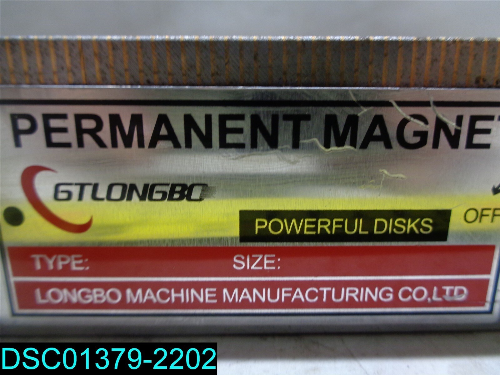 PERMANENT MAGNETIC CHUCK MACHINE