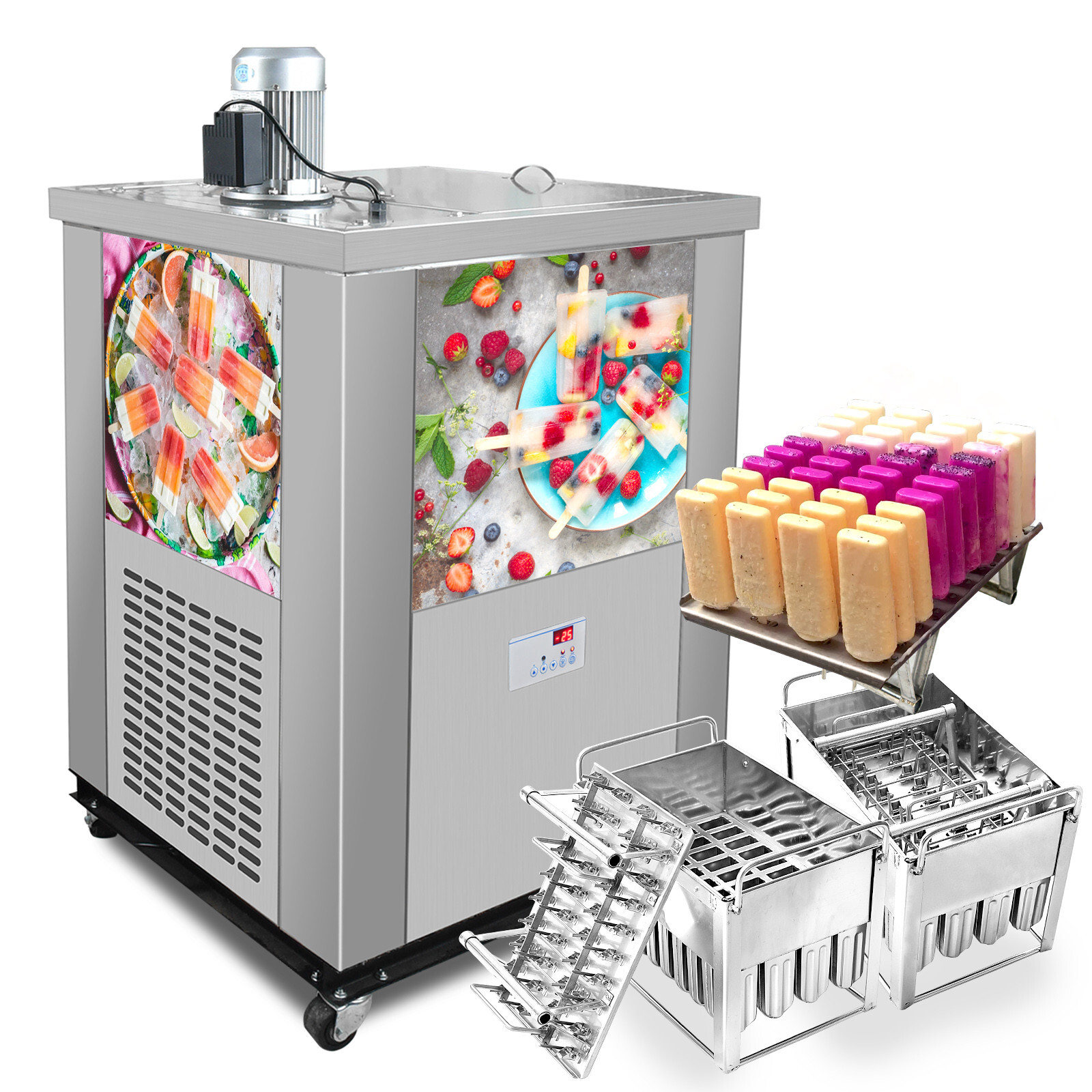 Kolice Commercial 2 molds ice Popsicle Machine,ice pop Machine,ice Lolly Maker