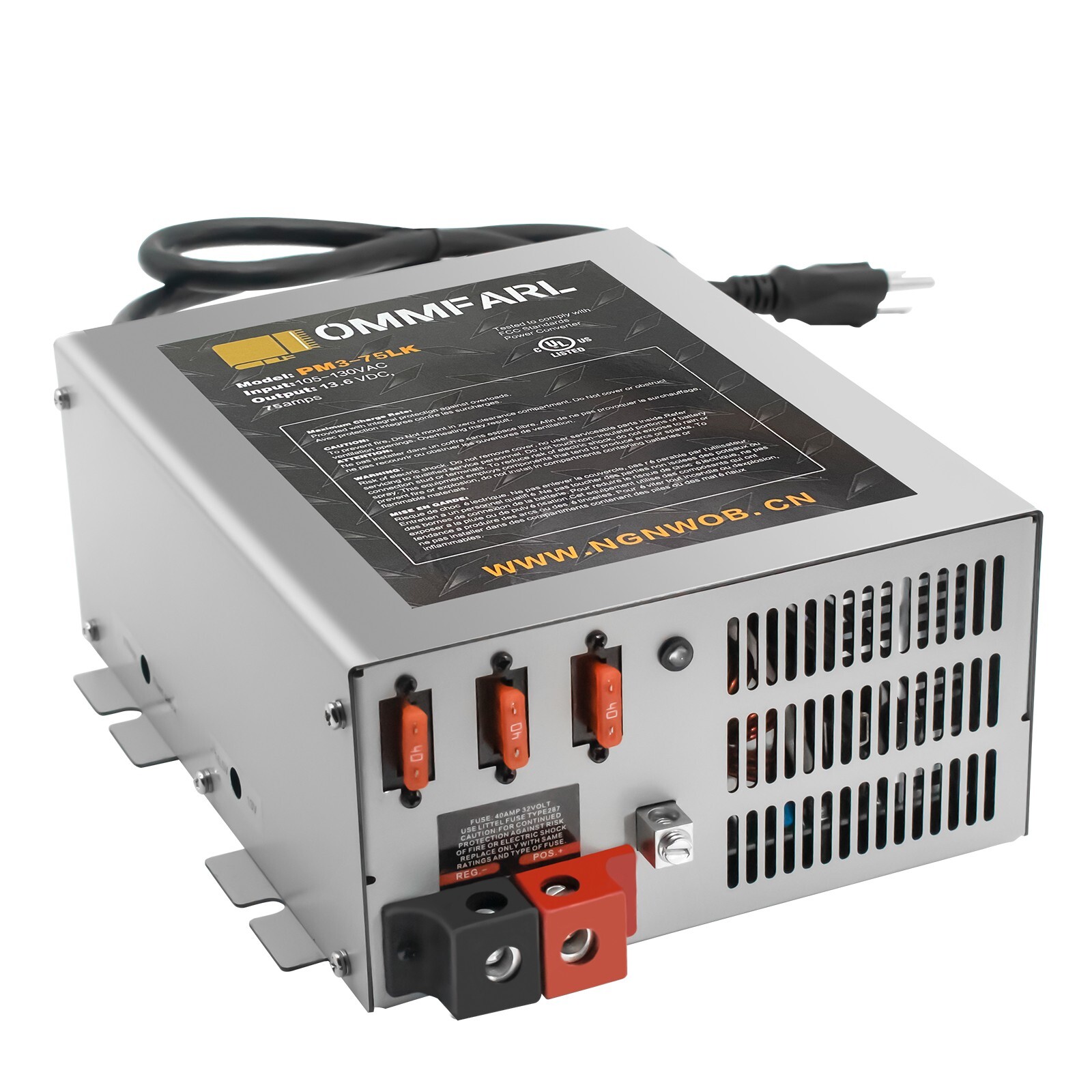 75 Amp RV Battery Charger Power Supply Replacement for PM3-75 WF9875 Converter