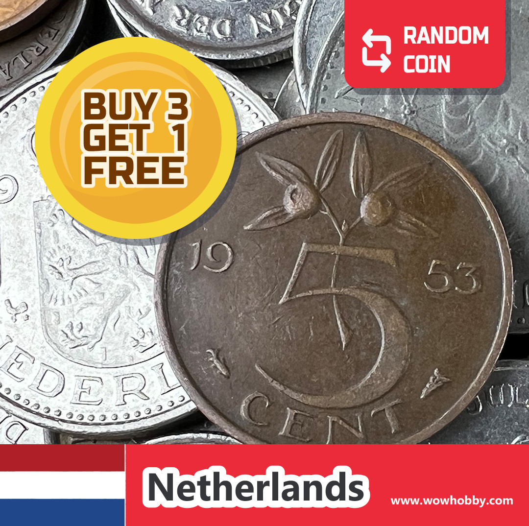 Netherlands Coin | 1 Random Collectible Old Dutch Coin for Coin Collecting