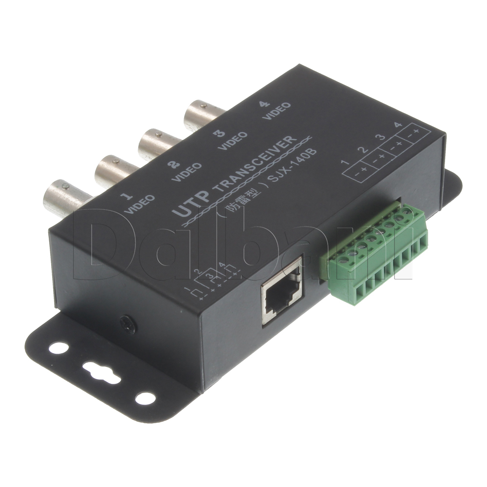38-69-0082 4CH UTP Transceiver Coax over RJ45 Black