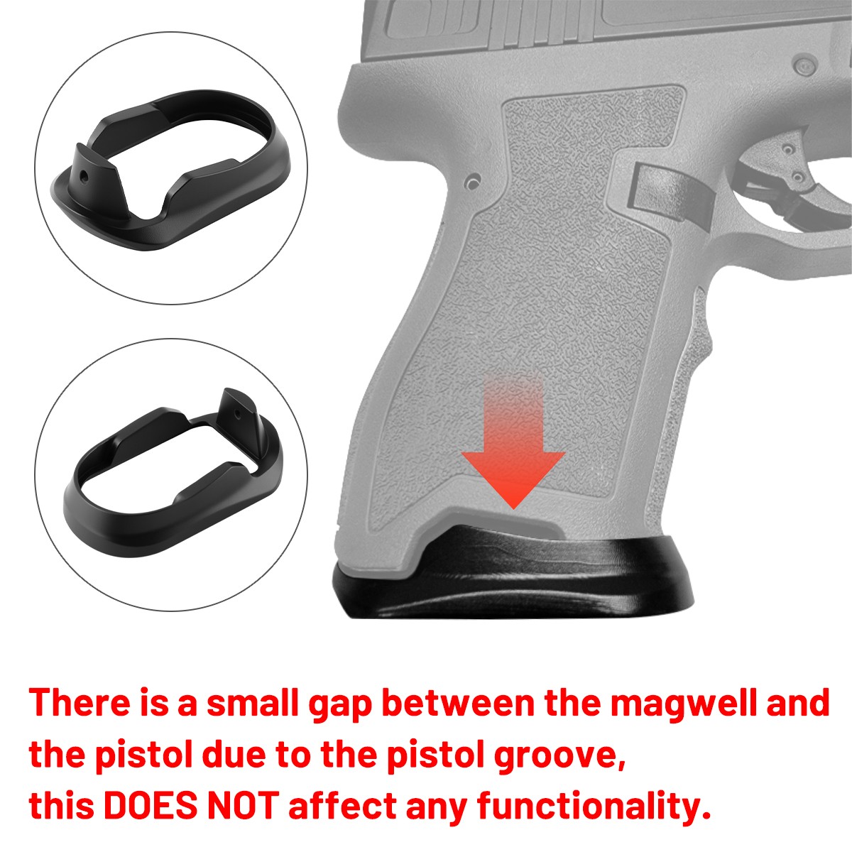 NEW Flared Aluminum Magwell for PSA Dagger Compact Black