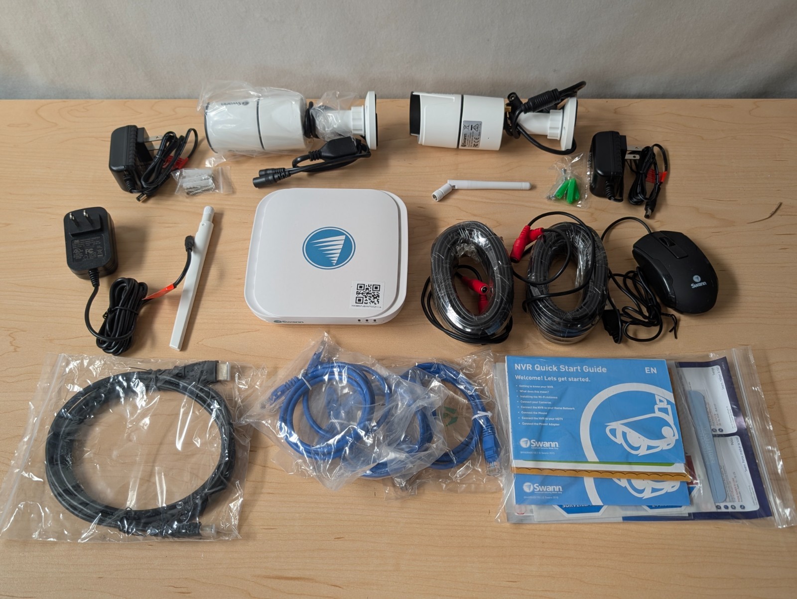 Swann NVR-460 Wireless Network Video Recorder 4 Ch 500gb WiFi KIT w/2x Cameras