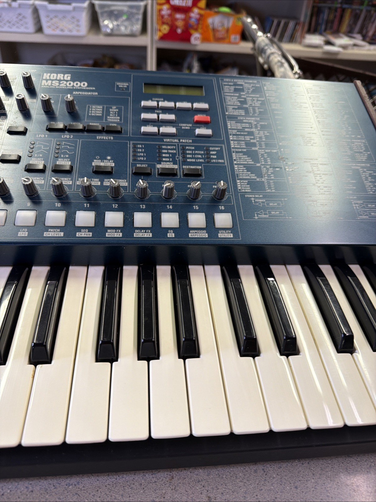KORG MS2000 Virtual Analog Modeling Synthesizer Keyboard w/ power supply