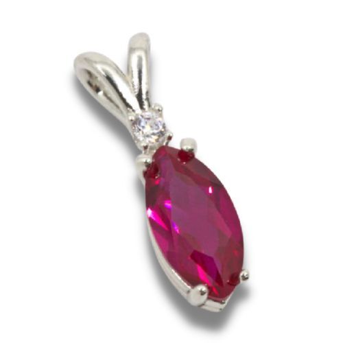 Marquise Accented Pre-notched Pendant Mounting