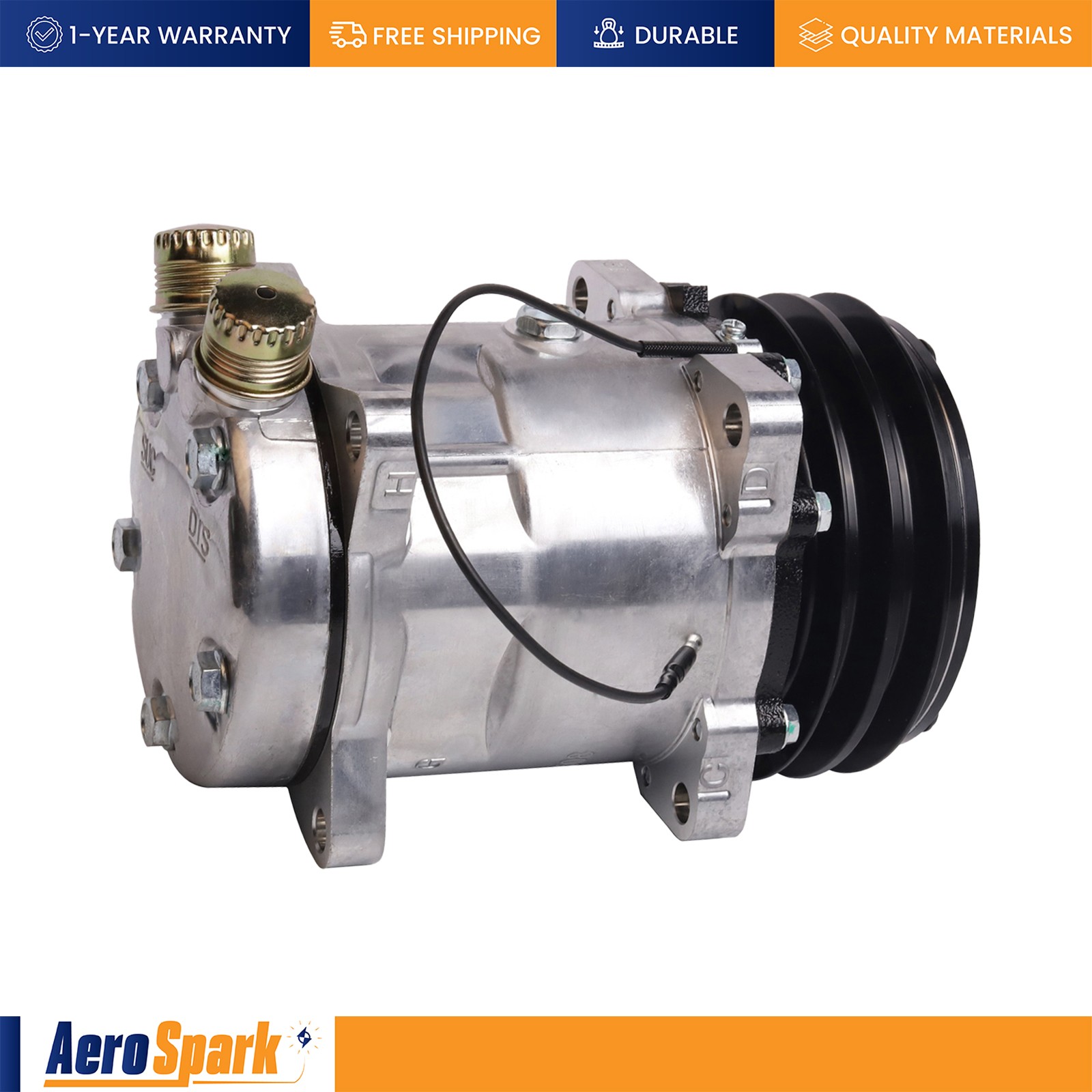 A/C Conditioning Compressor for Sanden SD508 & H14 Premium Line 12V - 2A Groove