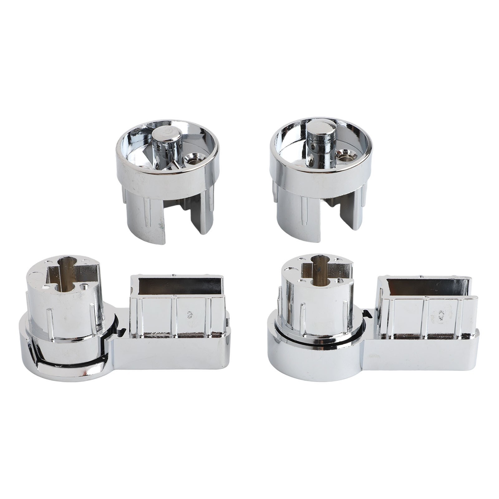 1 Set Bath Hinge Brackets Shower Screen Hinges ABS Chrome Plating Shower Holder