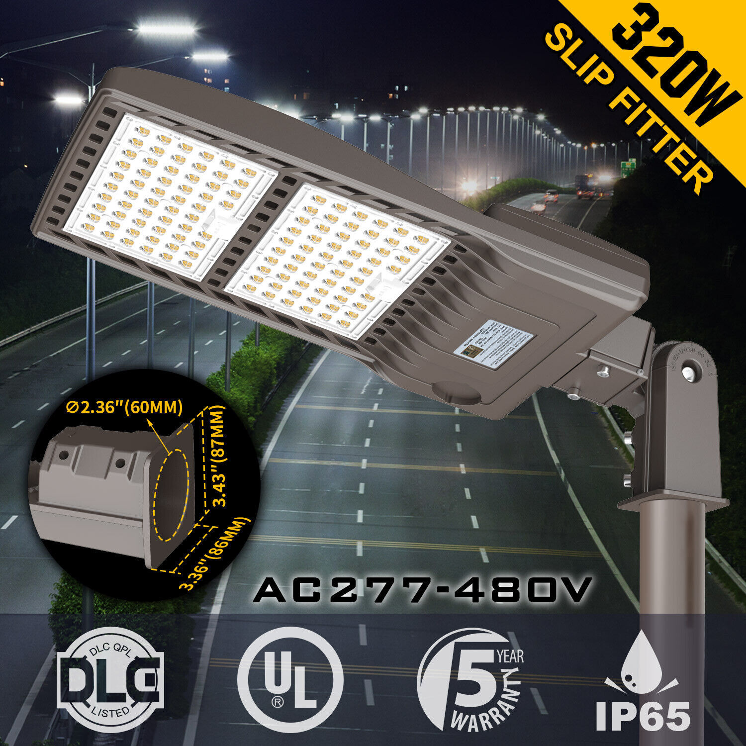 480V LED Parking Lot Light 320W Commercial Outdoor Light IP65 Led Shoebox Lights