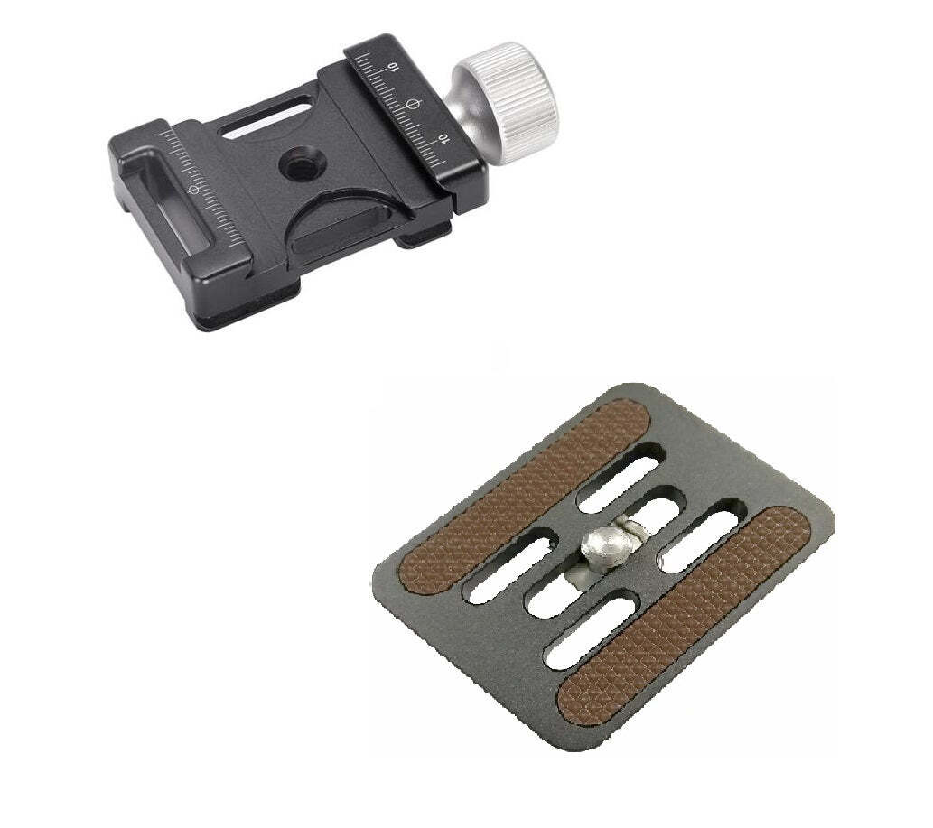 Leofoto DC-38Q 38mm Screw-Knob Clamp W/ BPL-50N Plate /W Strap Bosses