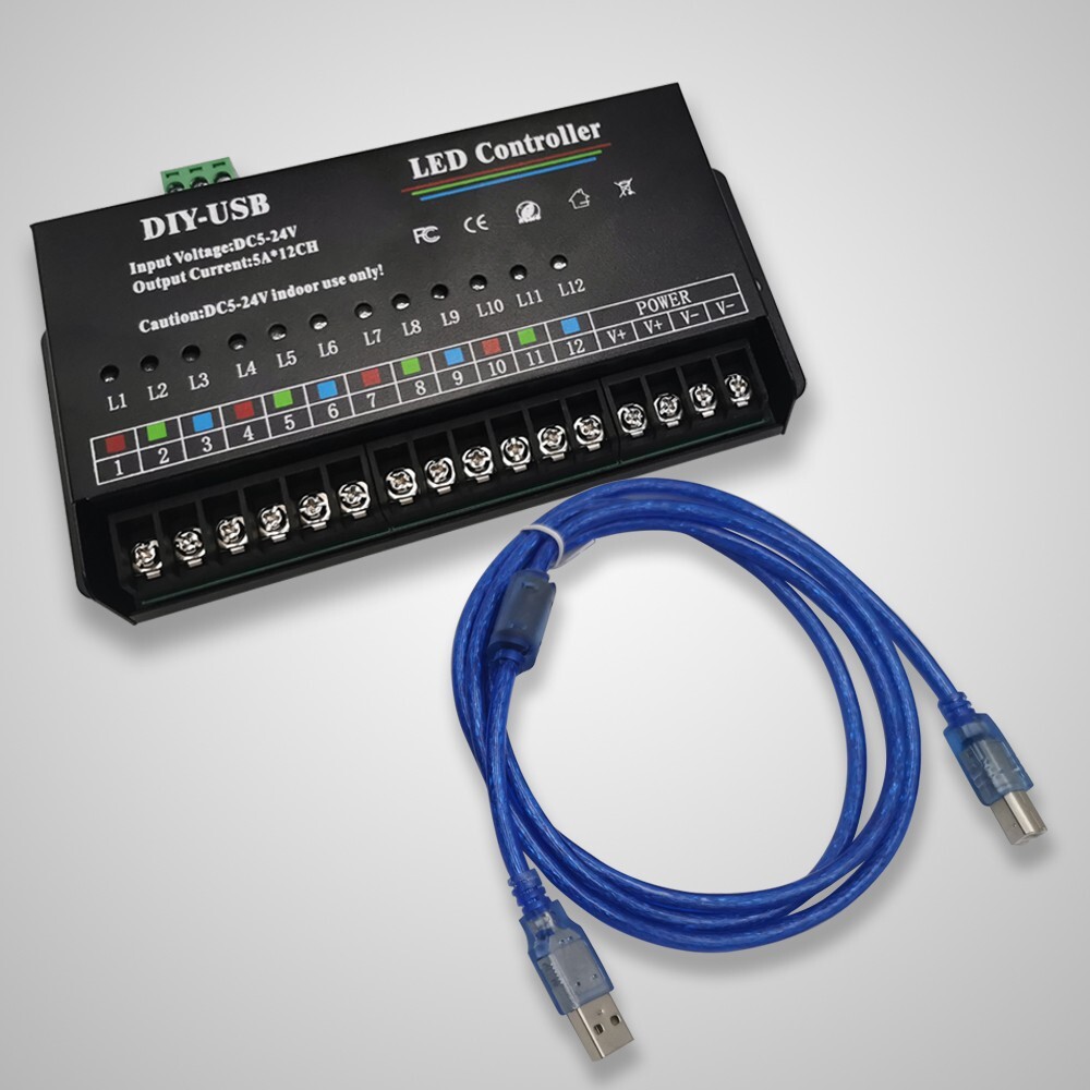 5V 12-24V programmable LED Controller For Single Color LED Strip Lighting effect