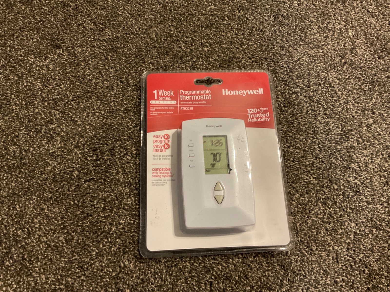 New Honeywell programmable thermostat RTH221B