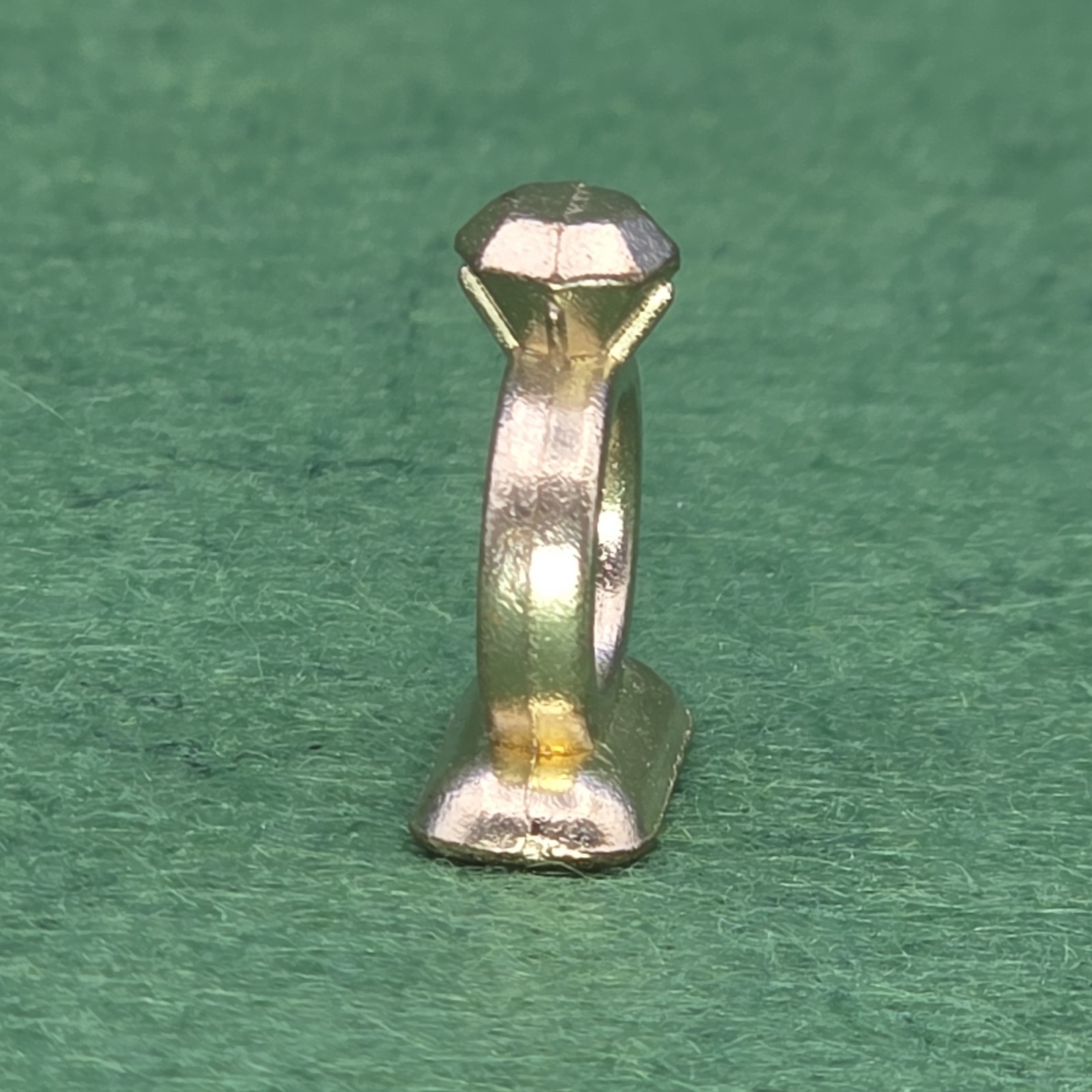 Monopoly Game Replacement Piece Mover Token Ring Gold Tone
