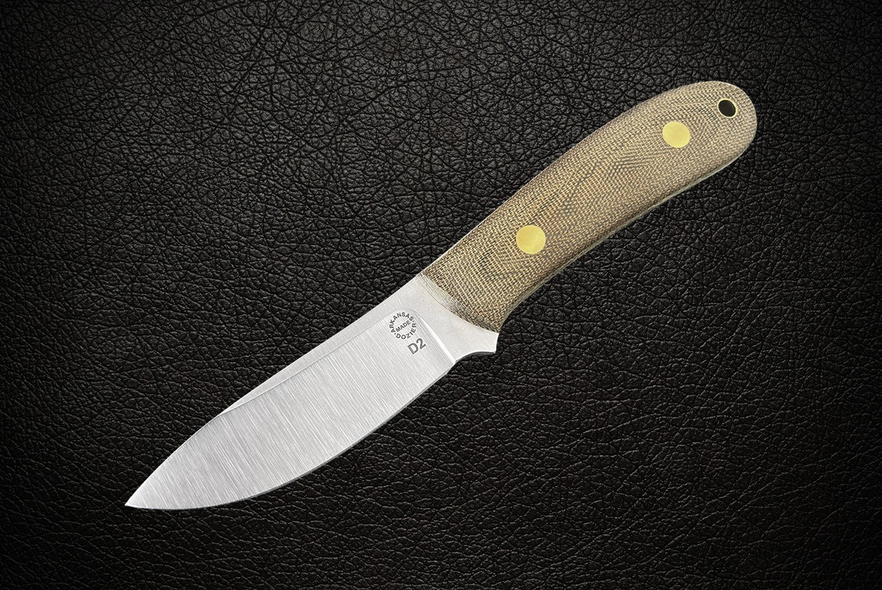Dozier Knives K-5 King's River Skinner Satin  Blade Green Micarta HDL & Sheath