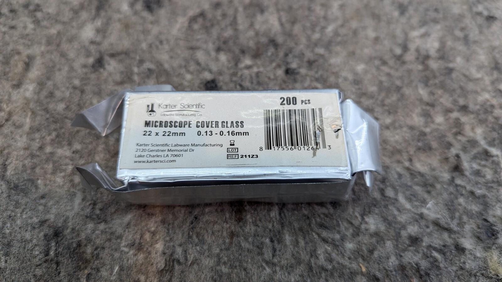🔥New/Sealed🔥 Karter Scientific 211Z3 Glass Cover Slips, 22x22mm (Pack of 200)