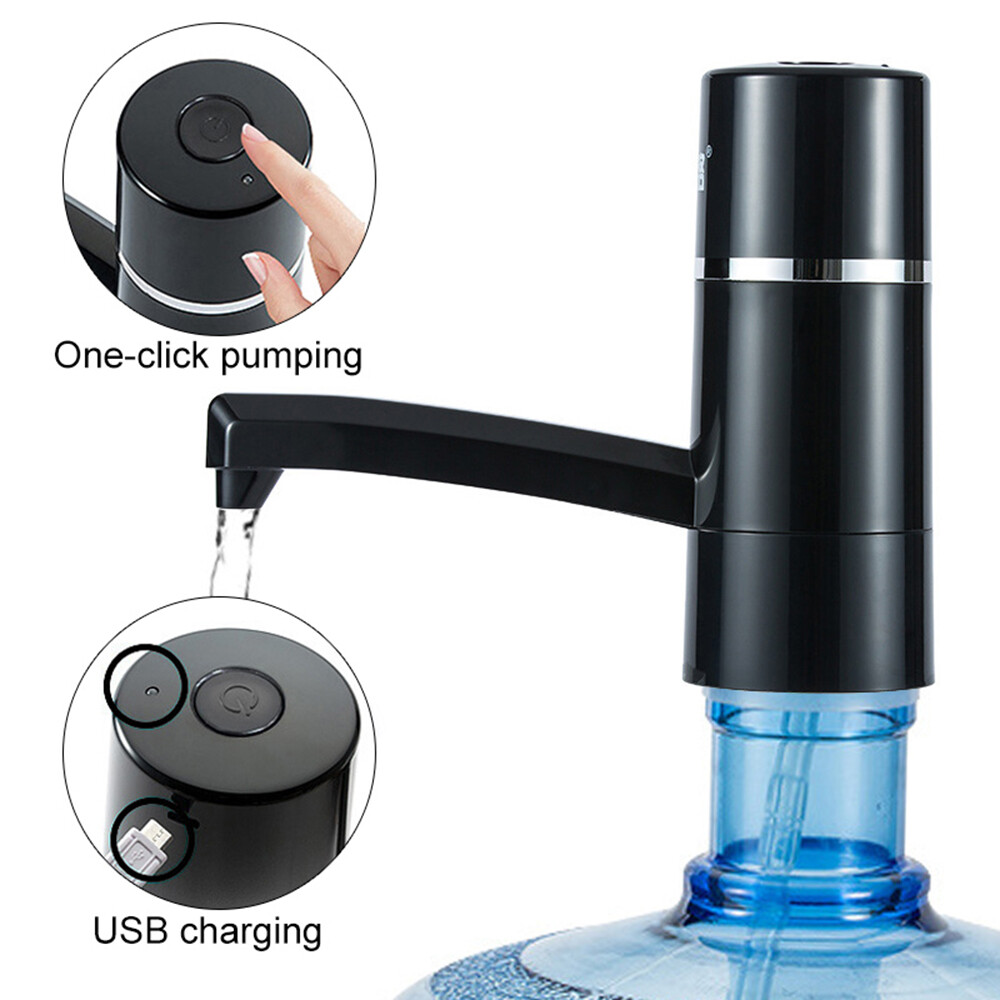 USB Smart Electric Water Pump Button Dispenser Portable Auto Drinking Bottle	US