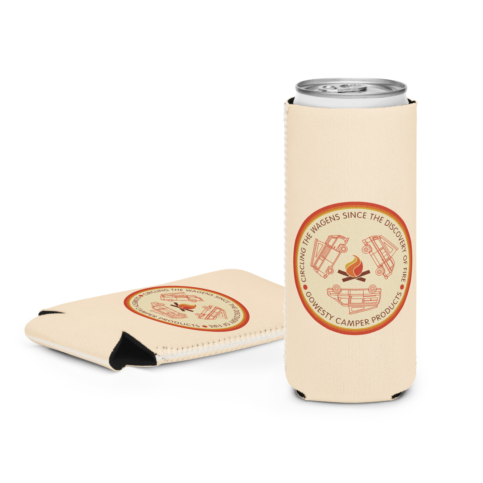 Circle the Wagens T2 T3 T4 Inspired Bus Vanagon Eurovan Westy Can Cooler Coozie